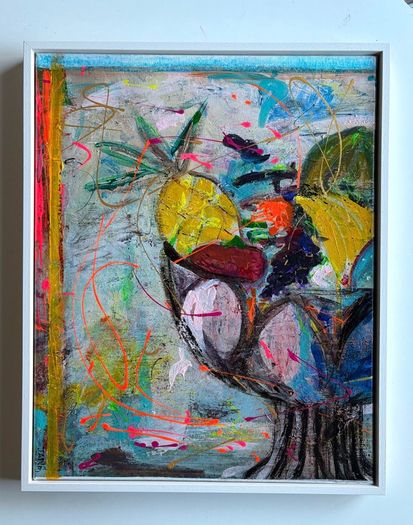 Original Painting Irish Eclectic Kitchen Art Fruit Art