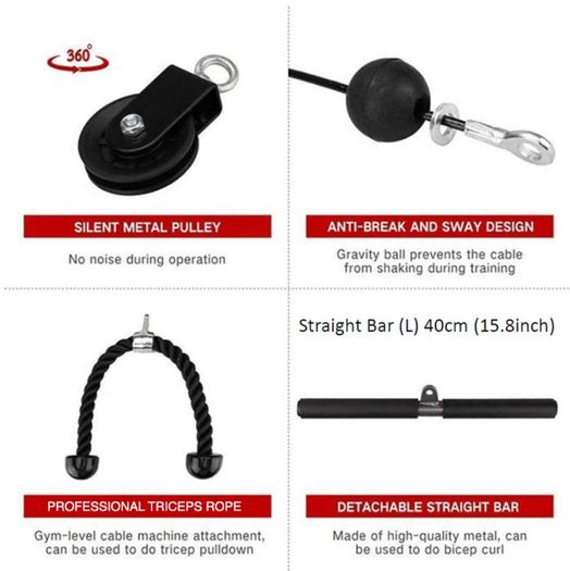 Complete Home Gym Bundle - Power Tower, Folding Bench, Dumbbell Set, Pump Barbell & Cable System