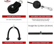 Complete Home Gym Bundle - Power Tower, Folding Bench, Dumbbell Set, Pump Barbell & Cable System