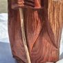 Japanese Mid Century Cedarwood Lucky God Deity(1.3kgs) Image 5