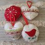 Beautiful Hand Crafted Felted Beaded Christmas Decorations Image 2