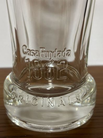 Bacardi Originals "Casa Fundada 1862" embossed glass tumbler