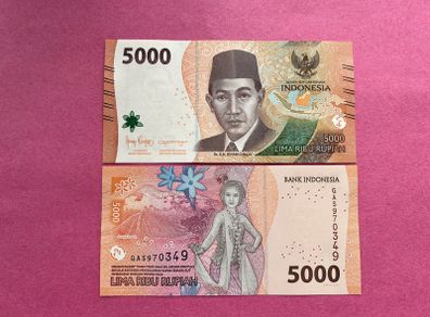 Indonesia. 5,000 Rupiah. 2022  ( Uncirculated )