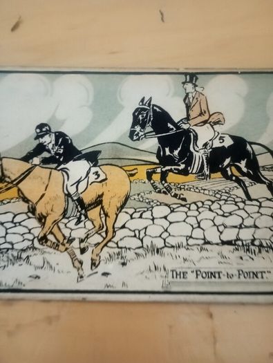 Rzadka rycina Cluna Studio Dublin nr 19 "The Point-to-Point" - M. O'Keefe (ok. 1925-1940)