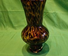 Murano-style Art Glass Vase - Tortoiseshell Pattern