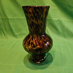 Murano-style Art Glass Vase - Tortoiseshell Pattern