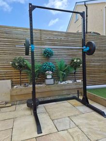 Squat Rack + weights and bench