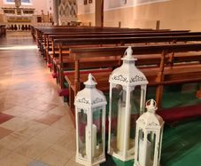 Cream Lanterns for Rent