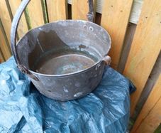 large brass bucket