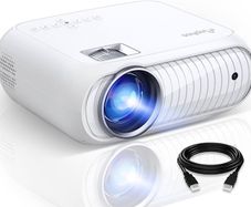 Home Theatre projector 1080P Full HD Supported, Upgraded 8500 Lux Video Projector Compatible with iOS/Android/Tablet/PC/TV Stick/USB/DVD/Game