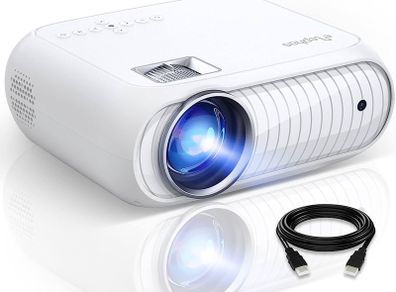 Home Theatre projector 1080P Full HD Supported, Upgraded 8500 Lux Video Projector Compatible with iOS/Android/Tablet/PC/TV Stick/USB/DVD/Game