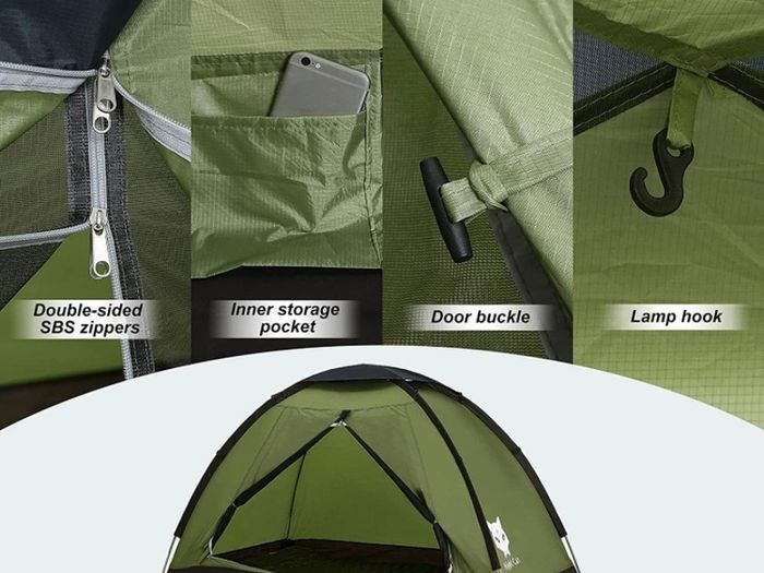 Camping Tent for 1 2 Person Man Waterproof Backpacking Tents Easy Setup Lightweight for Hiking Backyard MULTIPLE COLOURS AVAILABLE, SEE PHOTOS (FREE POSTAGE)