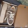 ladies new taupe platform converse trainers size 5 Image 2