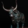 Brutalist Bull (26cm) - Patinated Bronze Image 3