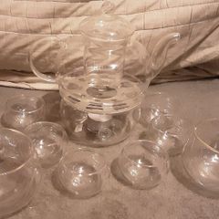 Glass Infusion T- Pot and cup's