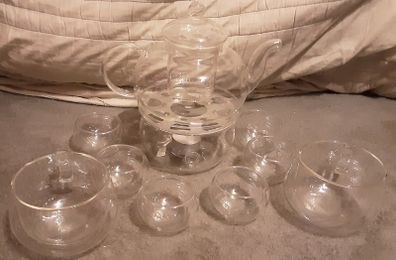 Glass Infusion T- Pot and cup's