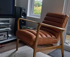 Caseys Mariana Armchair - Tan Leather x 2