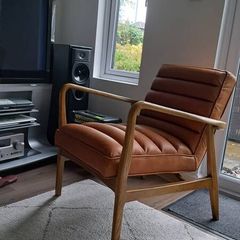 Caseys Mariana Armchair - Tan Leather x 2