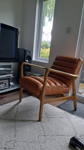 Caseys Mariana Armchair - Tan Leather x 2