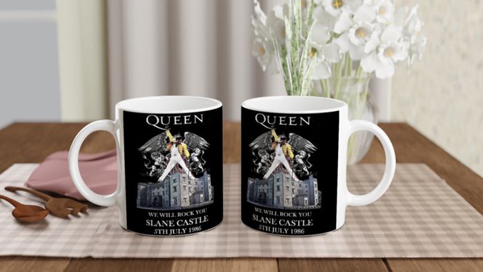 Queen Slane Castle Ireland 1986 Commemorative 11oz Ceramic Mug