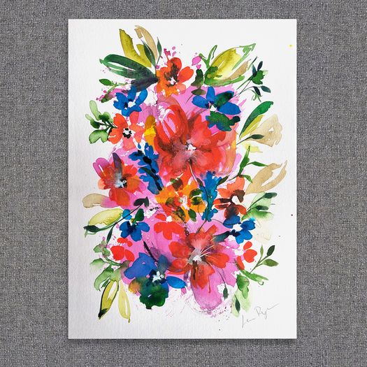 Original Watercolour Floral Painting
