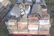 Used bricks, ridge tiles