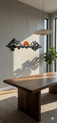 Modern Mountain & Sunset Wall Art