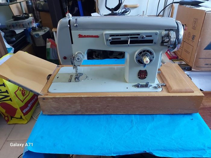 Novum Electric Sewing Machine with Sew-Tric Motor with Pedal and power supply, Round Pin Plug, A true Blast from the Past