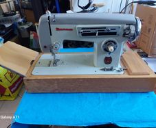 Novum Electric Sewing Machine with Sew-Tric Motor with Pedal and power supply, Round Pin Plug, A true Blast from the Past