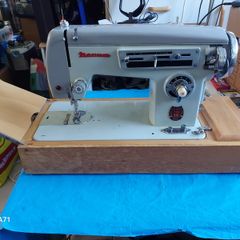 Novum Electric Sewing Machine with Sew-Tric Motor with Pedal and power supply, Round Pin Plug, A true Blast from the Past