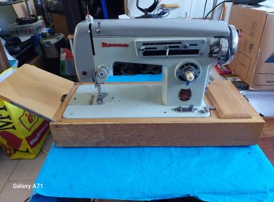Novum Electric Sewing Machine with Sew-Tric Motor with Pedal and power supply, Round Pin Plug, A true Blast from the Past