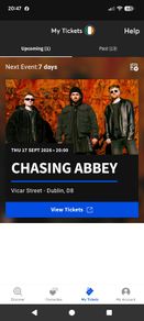 chasing abbey tickets