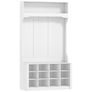 Coat rack with shelf, bench, hooks, shoe cubbies Image 2