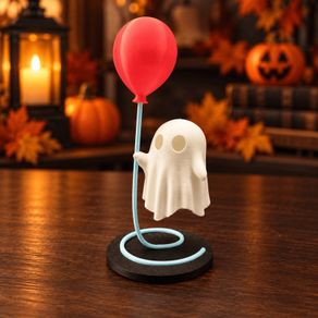 Ghost with Balloon - 3D - Halloween Decor