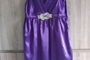 Satin look dress with rhinestones decoration size SM and ml new
