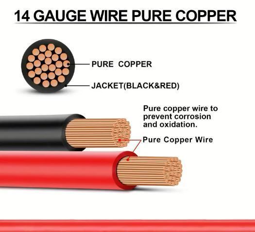 12/24V Heavy Duty Male To Male Car Plug Cable Charger Cord