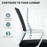Draughtsman Chair, Mesh Drafting Chair, Ergonomic Office Chair with Lumbar Support, Adjustable Foot Ring, Black Image 5