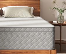 12 Inch Double Mattress, 7-Zone Hybrid Double Bed Mattresses, Memory Foam Mattress with Pocket Sprung with Medium Firm for Body Support & Pressure Relief - 135x190x30cm