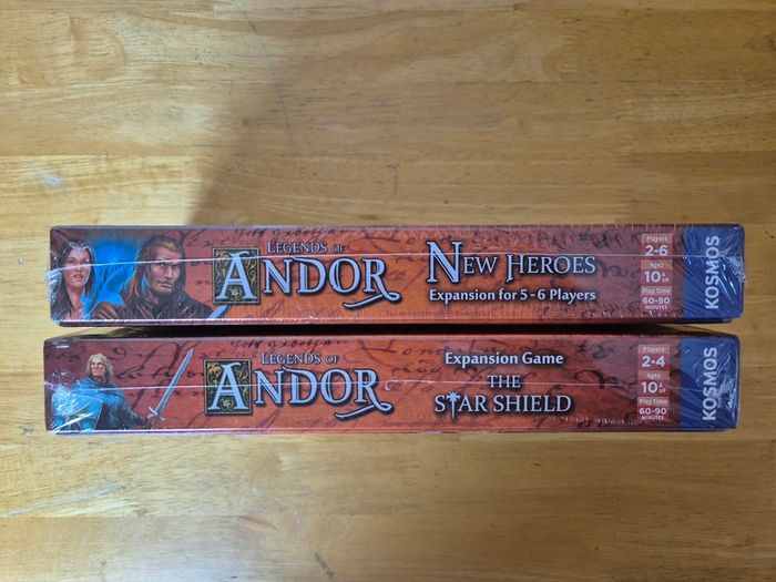 Legends of Andor Board Game Expansions Set (The Star Shield & New Heroes) - Brand New Sealed