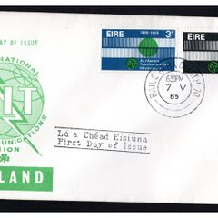 1965 Ireland Centenary International Telecommunications Union Commemorative Stamps Illustrated First Day Cover (FDC)
