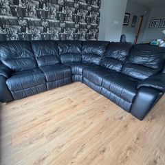 Leather corner sofa