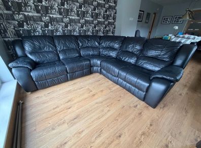 Leather corner sofa