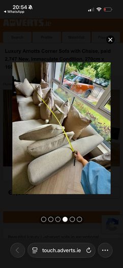 Luxury Arnotts Corner Sofa - immaculate condition
