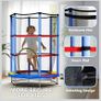 4.6FT Kids Trampoline for Toddlers Outdoor Indoor w/Enclosure Net, Steel Frame, for Ages 3-6 Years Image 6