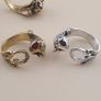 Vintage Gothic Leopard / Panther Animal Wrap Ring with Red Eyes Image 8