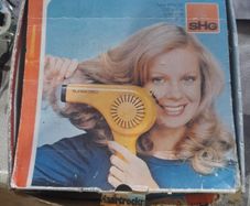 Vintage SHG Super 1250 Hairdrier in its Original Box, likely from the 60s or 70s Working, Postage Available