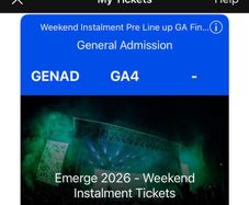 Emerge weekend tkts