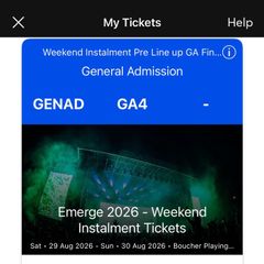 Emerge weekend tkts