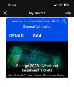 Emerge weekend tkts
