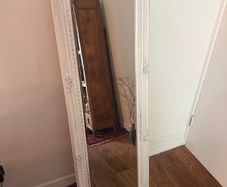 Antique style white mirror